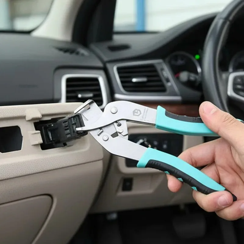 Automotive Clip Pliers Alloy Steel Car Hose Clamp Retaining Clip Removal Tool for Door Panel Fuel Line Quick Connect Disconnect