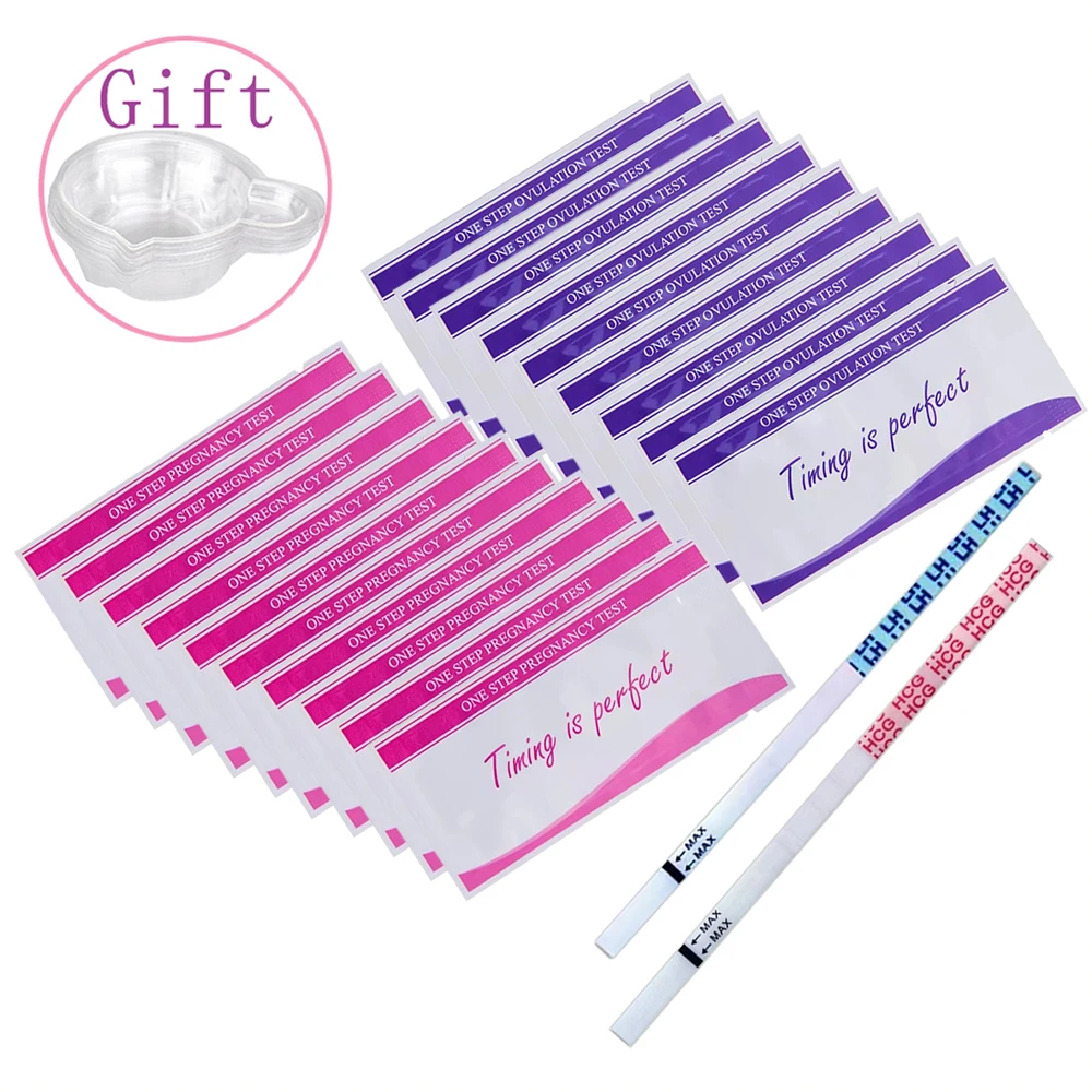 20 10 Pcs/Set Kit Di Strisce Autoportanti Per L'Evaporazione Delle Urine Femminili Prevenitore Bastone Di Vitalità Lh Test Di Gravidanza Risposta Oltr
