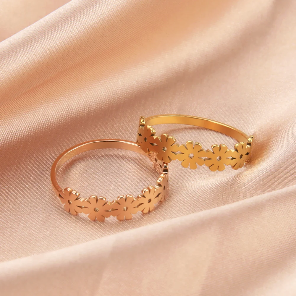 Jesus Kreuz Schmetterling Unendliche Symbol Blume Mond frauen Ringe Edelstahl Mode Hochzeit Casual Ring Weiblichen Schmuck Geschenk – Detail 2