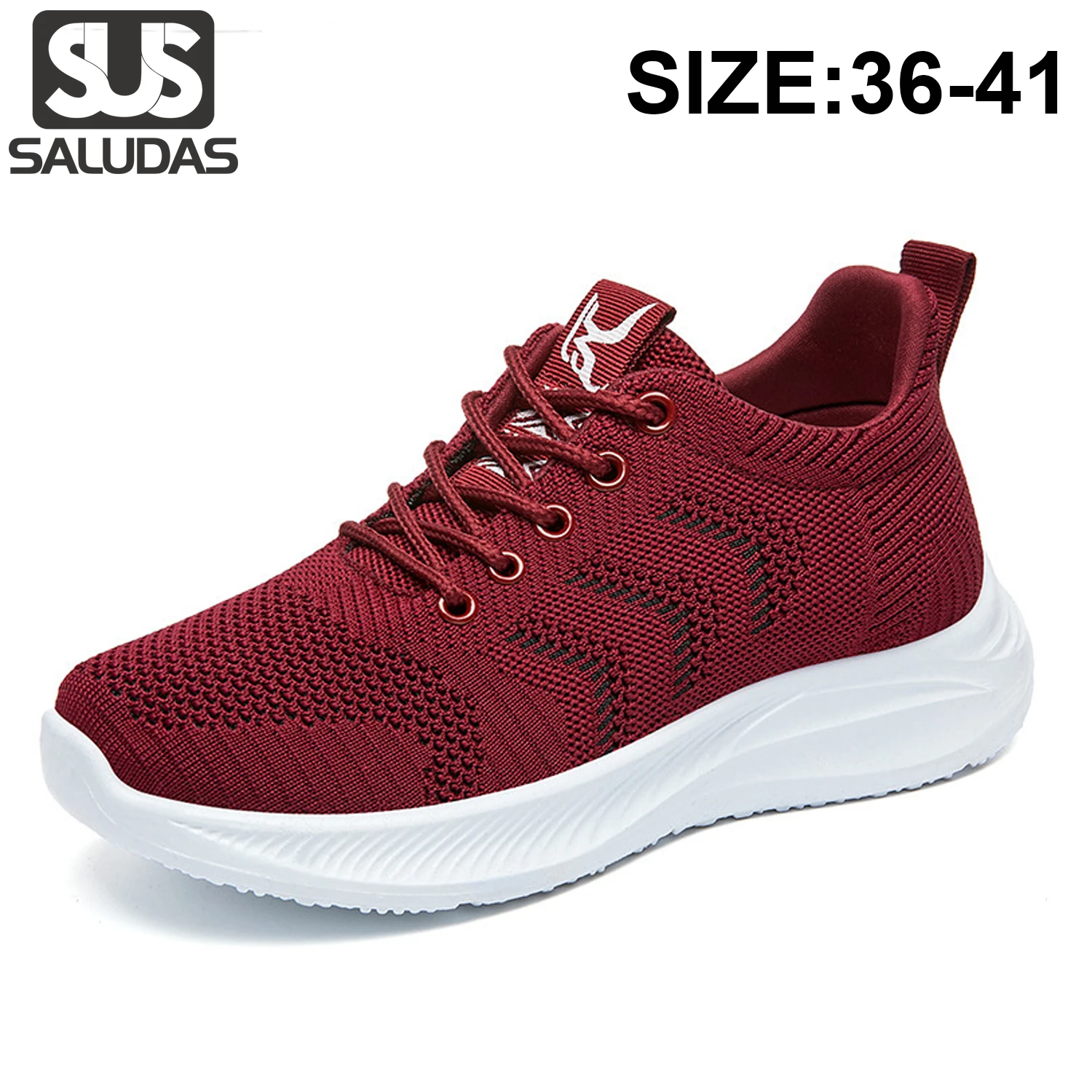 

SALUDAS Women Running Shoes Lightweight Casual Shoes Mesh Upper Breathable Walking Sports Shoes Comfortable Tennis Sneaker Women