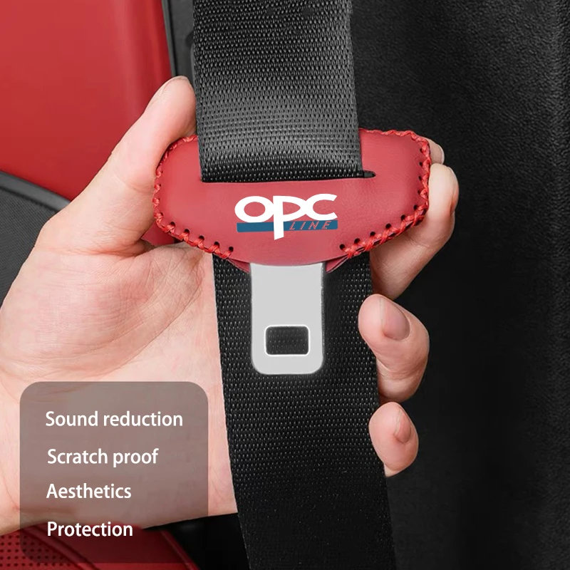 2PCS Car Seat Belt Buckle Plug Protective Cover Car Safety Seatbelt Anti-scratch For Opel Opc LINE OPCline