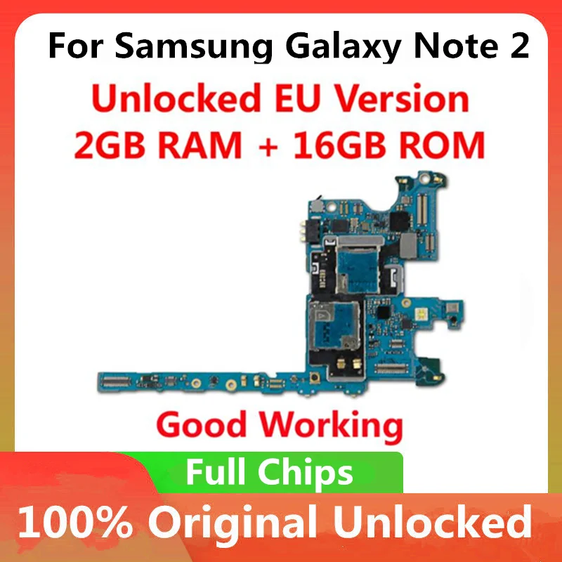 Европейская версия для материнской платы Samsung Galaxy Note 2 N7100 N7105 16 ГБ оригинальная