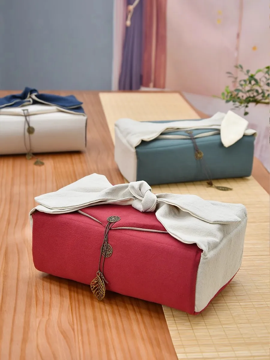 One or two pots, six cups, solid color Chinese travel set, tea set storage, hand-held cloth bag, camping picnic portable bag