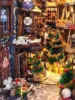 DIY Book Nook Wooden Miniature Model Kit Christmas Bookend Assembled 3D Puzzle Light Bookshelf Crafts Home Decor Friends Gifts 6