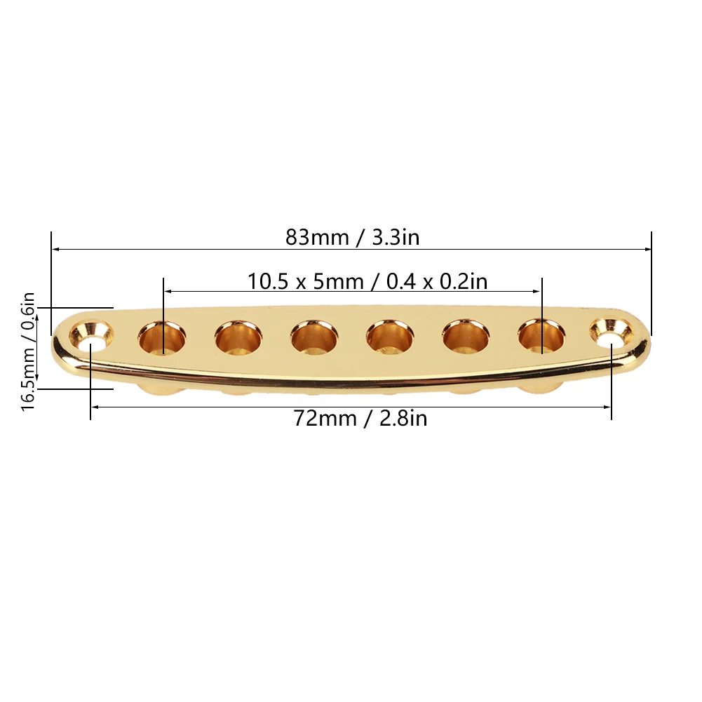 Guitar Parts Musical Instruments Accessories Guitar String Through Plate Mounting Ferrules Zinc Alloy Electric Bass