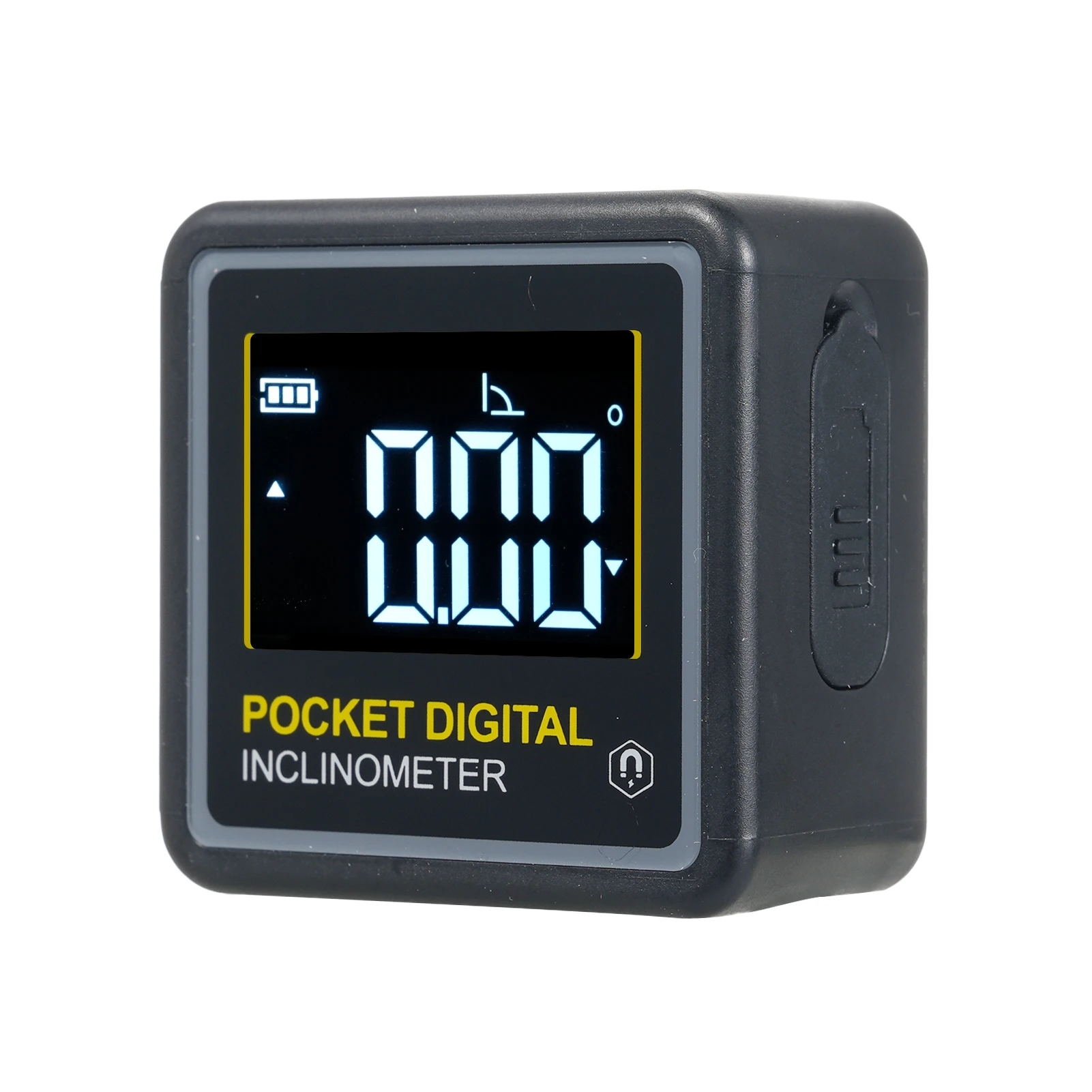 4×90 °   휴대용 디지털 경사계 LCD 백라이트 디지털 각도기 경사 측정기 단면 자석식, 듀얼 모드 각도 측정기