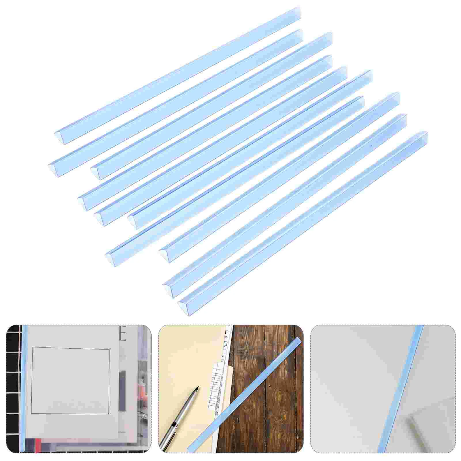 

20 Pcs Folder Pull Lever Folders Loose-leaf Clips Clamp Bar Rod Abs Slide Binders for Book