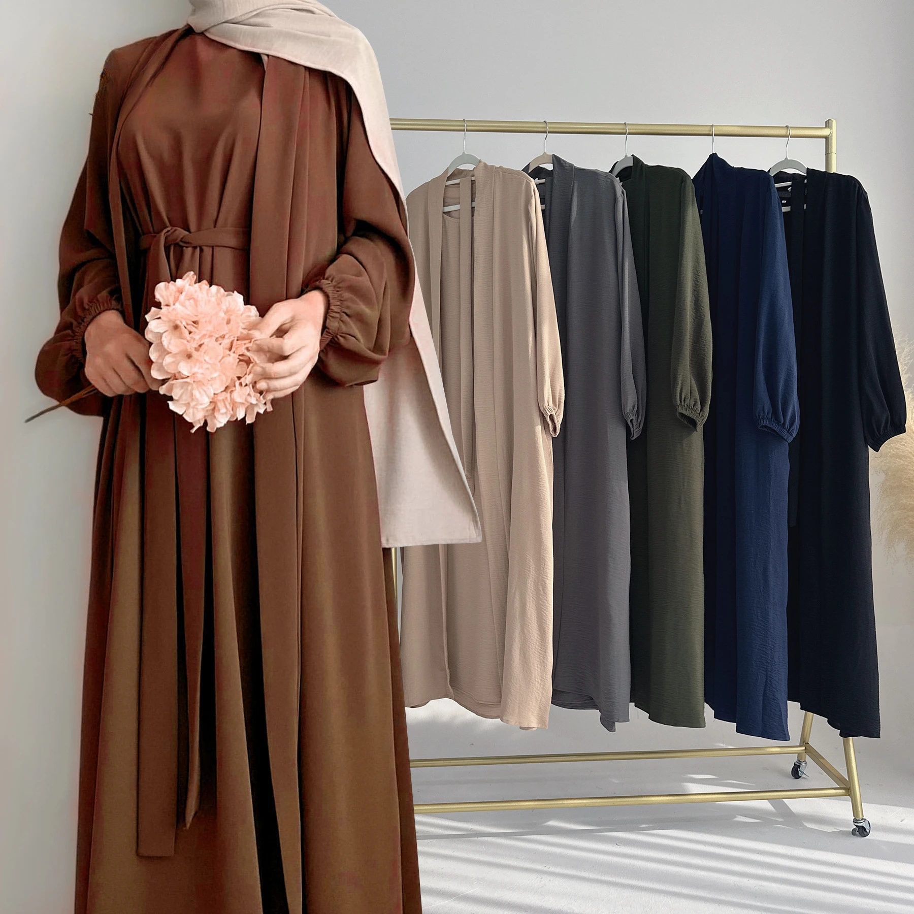 2024-turkiye-dubai-solid-color-lining-sleeveless-dress-abaya-2-piece-sets-moroccan-islamic-prayer-caftan-djellaba-kaftan-hijab