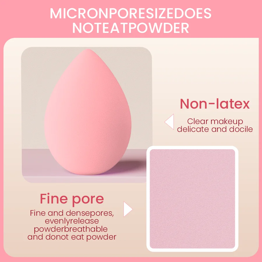 Makeup Sponge Set 16 Packs Pink Makeup Set Sponge and Makeup Puff Set Cotton Candy Mixer for cream and powder concealer Powder
