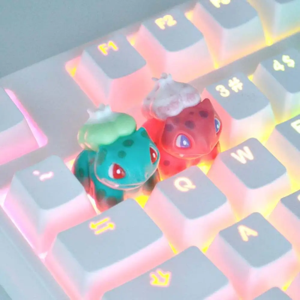 

Pokemon Wonderful Frog Seed Resin Key Cap Accessories Mechanical Keyboard Cross Axis Key Cap Collection Gift for Friends
