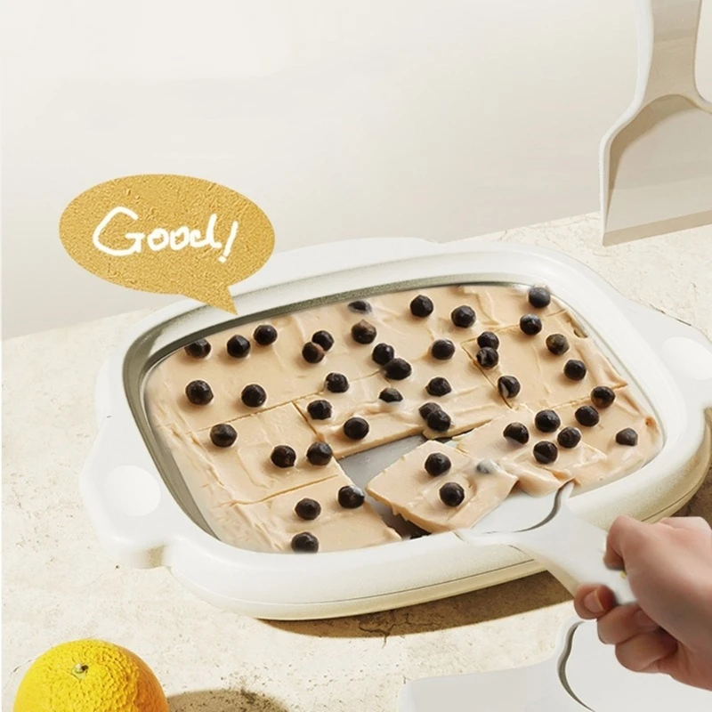 Ice Cream Roll Maker Rolled Ice Cream Machine Sweet Spots Instant Cold Plate for Making Rolled Soft Serve