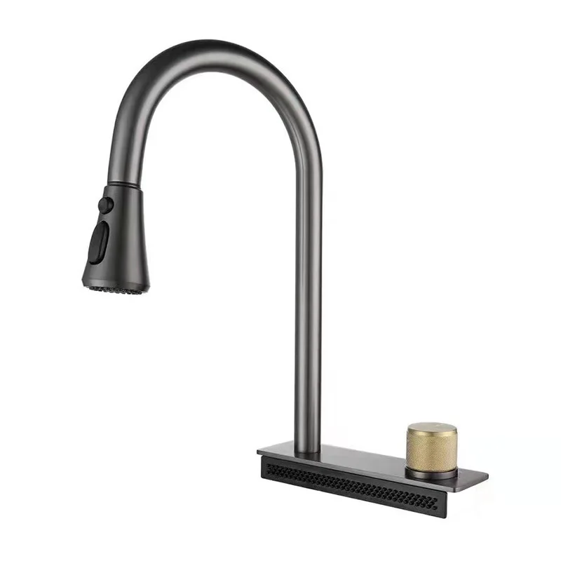 Multifunctional Stainless Steel Kitchen Sink Nano Flying Rain Waterfall Black Handmade Large Single Tank Vegetable Washing Basin 6