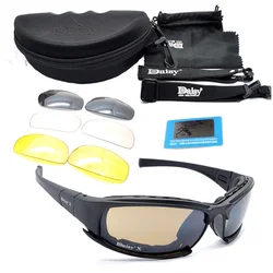 Daisy X7-gafas de seguridad polarizadas para hombre, lentes tácticos militares de Airsoft, UV400, para ciclismo, deportes al aire libre, caza
