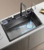 Kitchen sink, dual waterfall faucet, 5-button control, premium sink, manufacturer's lowest price 5