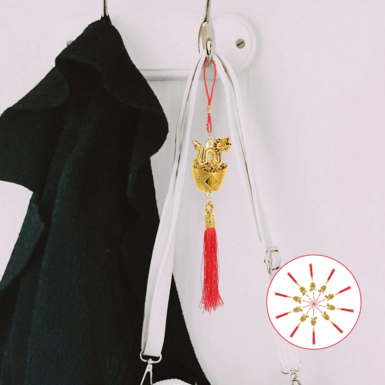 

Chinese Style Tassel Dragon Pendant Pendant for Car Hanging Pendant