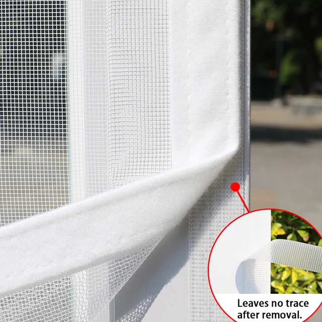 Écran de fenêtre – Installation sans outil de défense contre les moustiques et la poussière Maille ultra fine et respirante pour la plupart des fenêtres et portes de patio 5