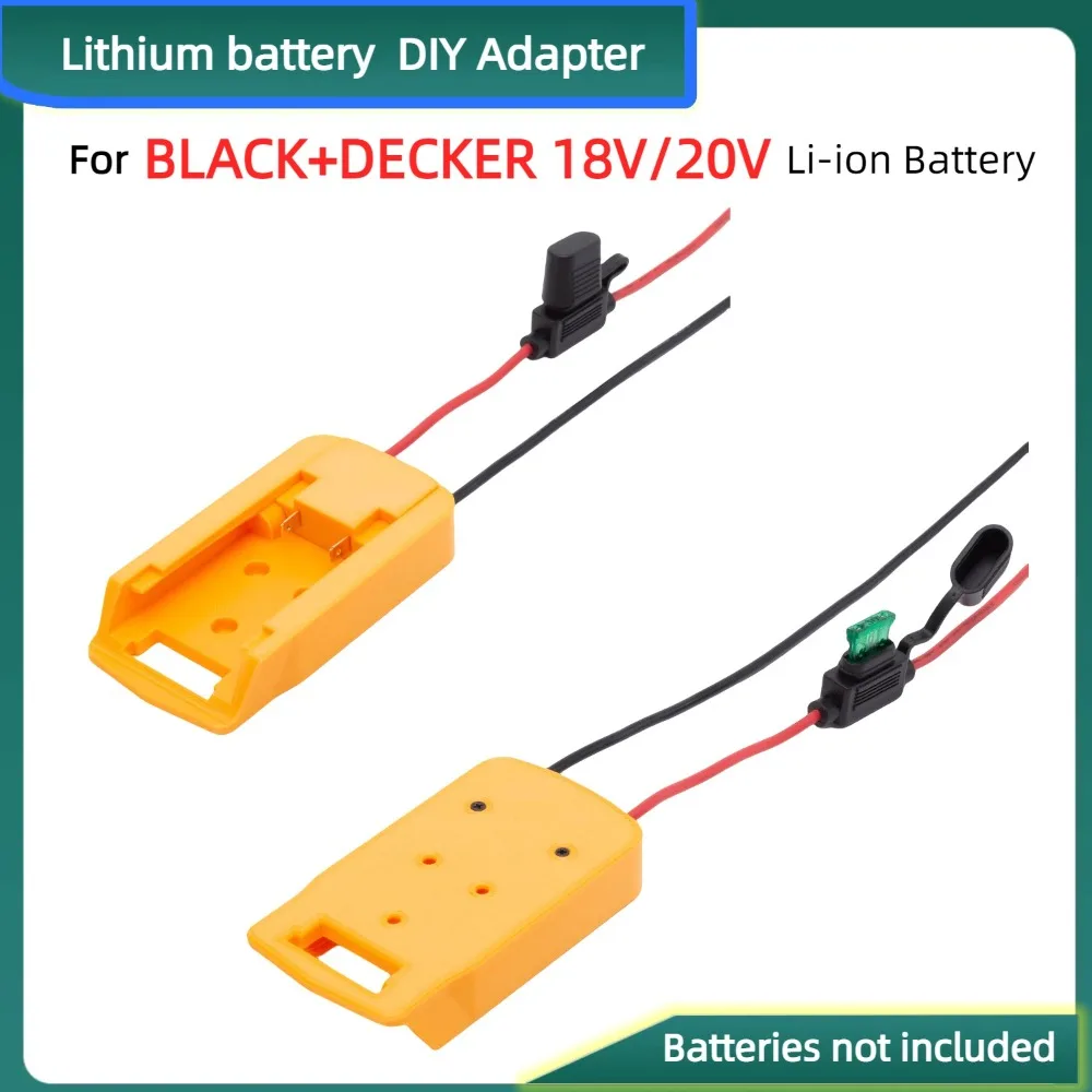 14 AWG Power Wheel Adapter， for BLACK+DECKER 18V/20V  Li on Battery Conversion To DIY Connector Output Power Supply Converter rtd pt100 pt1000 temperature transmitter dc24v 4 20ma output signal isolator converter