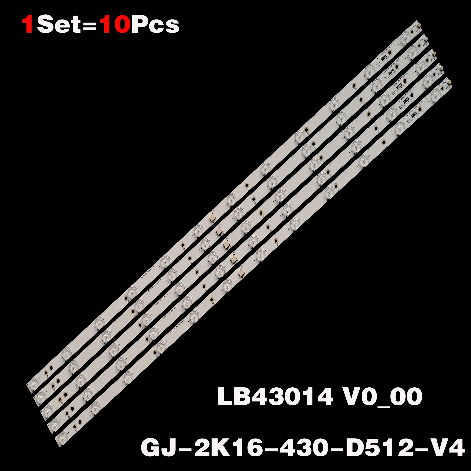 Nova Pcs 12led Tira Retroiluminação Led para 43pus6551 43pus6401 Lb43014 V0_00 43pus6501 43pus6101 43pus6201 Tpt430u3 43puh6101