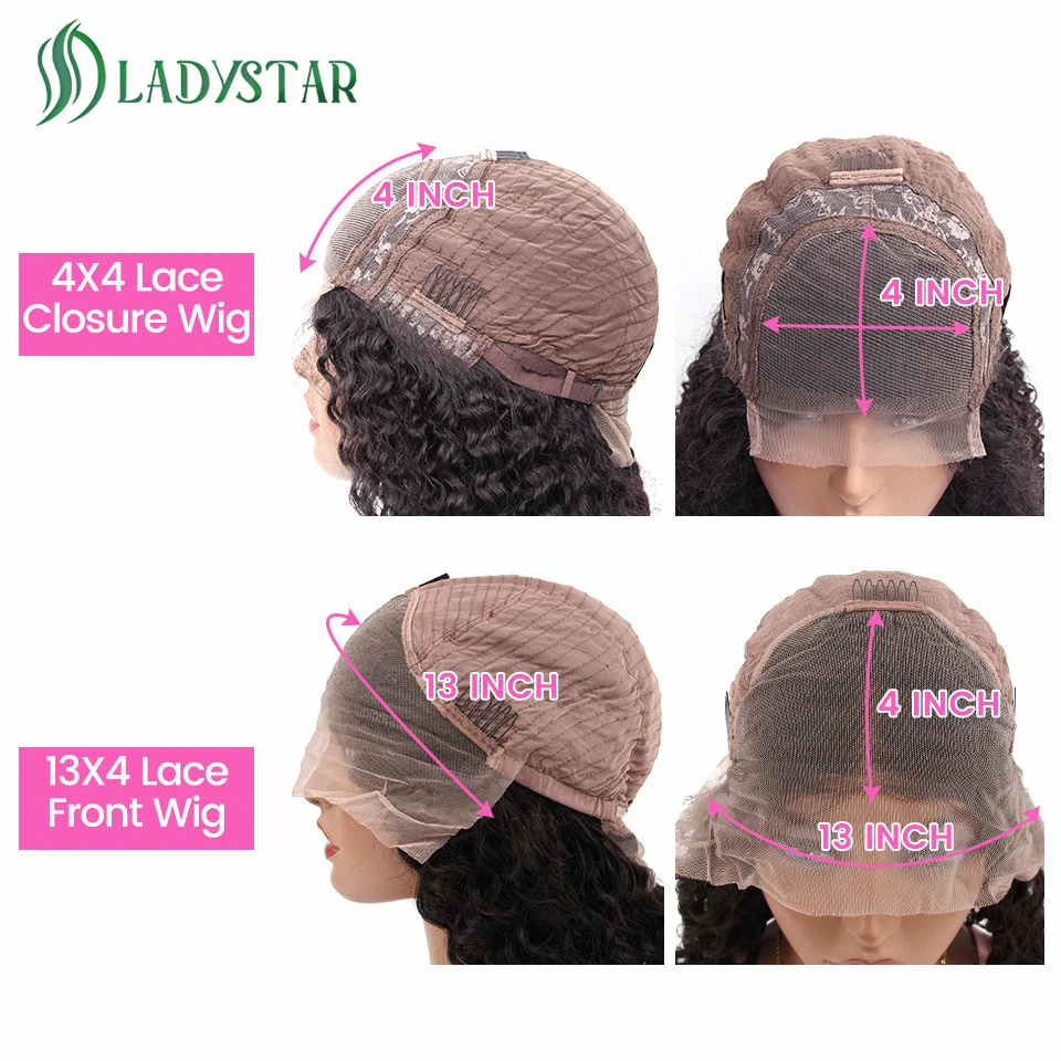 30 Inch Kinky Curly Human Hair Lace Wig 13x4 HD Lace Frontal Wig Jerry Curl Human Hair Wigs 4x4 180 Density for Women