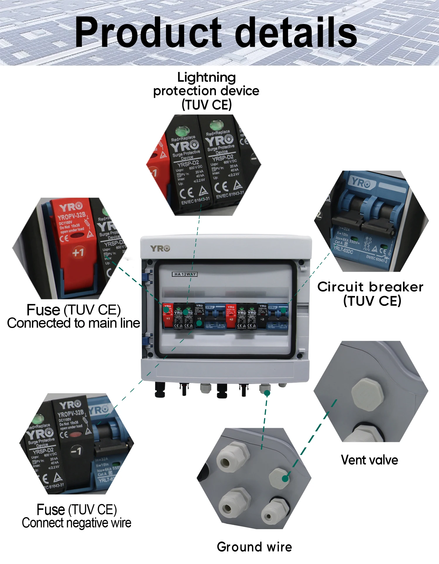 Painel Solar, Sistema Solar, Início Kit Completo, 2 em 2 Out, 550V