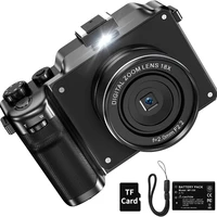 4K Digital Cameras for Photography 18X Digital Zoom Anti-Shake Campact Camera 48MP WiFi Auto Focus YouTube Vlogging Video Camera