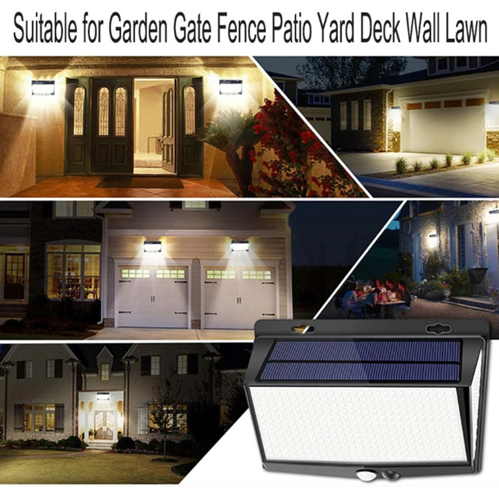 468 LED Solar Waterproof Light Motion Sensor Automatic Lighting Landscape Lamp Outdoor Solar Panel Lighting for Outdoor Garden