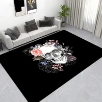 Skull bones ROSE Floor Mat Bathroom Mat INS Style Soft Bedroom Floor House Laundry Room Mat Anti-skid Welcome Doormat 1