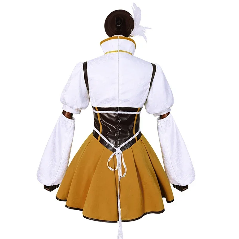 New Anime Tomoe Mami Cosplay Costume Adult Women Girls Lolita Dress Hat Suit Halloween Party Outfit