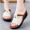 Women's Summer New Fashion Slope Heel Slippers Lightweight Thick Bottom Comfortable Soft Sole Outdoor Wear Casual Slip-On Sandal