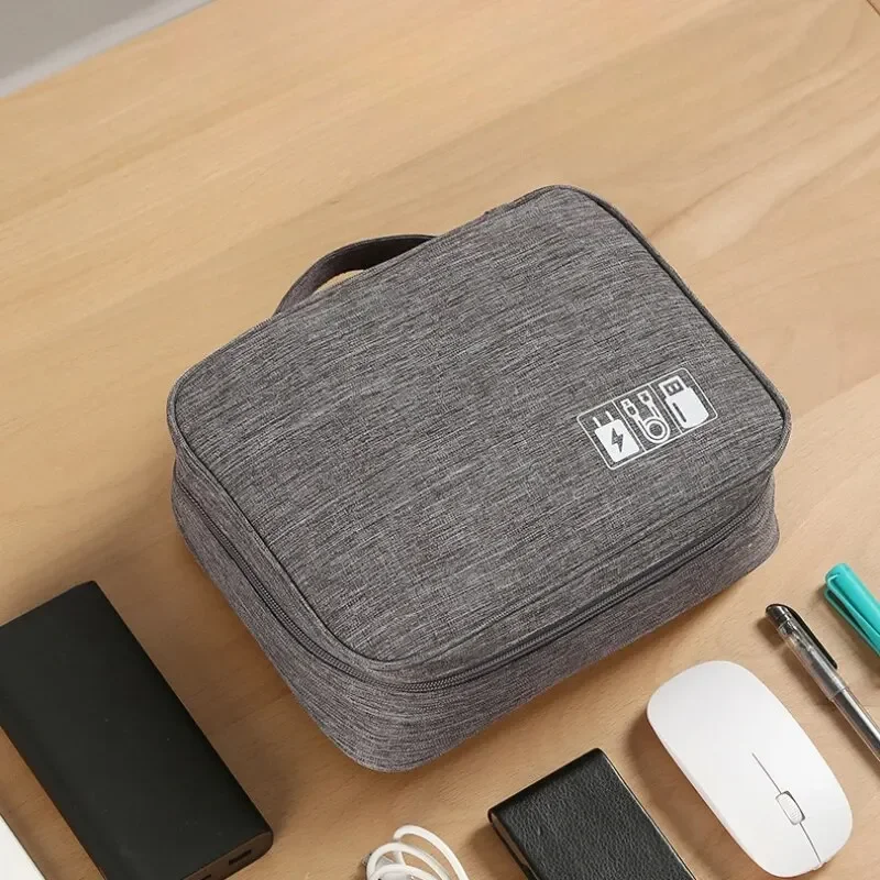 cable storage bag large capacity multifunctional digital separated travel bag mobile data cable storage power bank USB