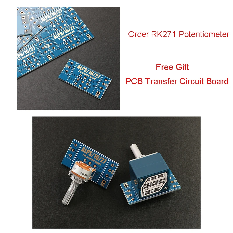 Audio Rotary Potentiometer Alps Rk271 Serie Dual-Unit 6pin Slotted 25mm Handle 5k 10k 20k 50k 100k 250k 500k