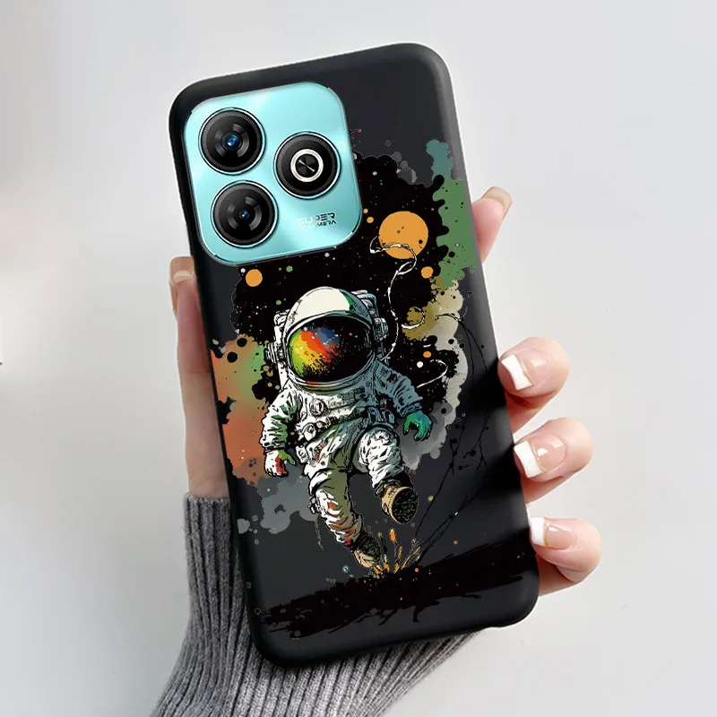 Aesthetic Cute Cat Black Shockproof Silicone Back Cover