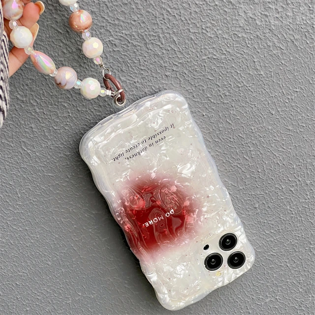 Plating TPU IPhone Case With Heart Hand Chain - For IPhone 16,15,14,13,12,11,X,8, Shockproof, Glossy Colors