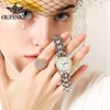 OUPINKE 3170 Deep Waterproof Automatic Watch For Women Dual Calendar Mechanical Hand Clock Stainless Steel Luxury Woman Watches 5