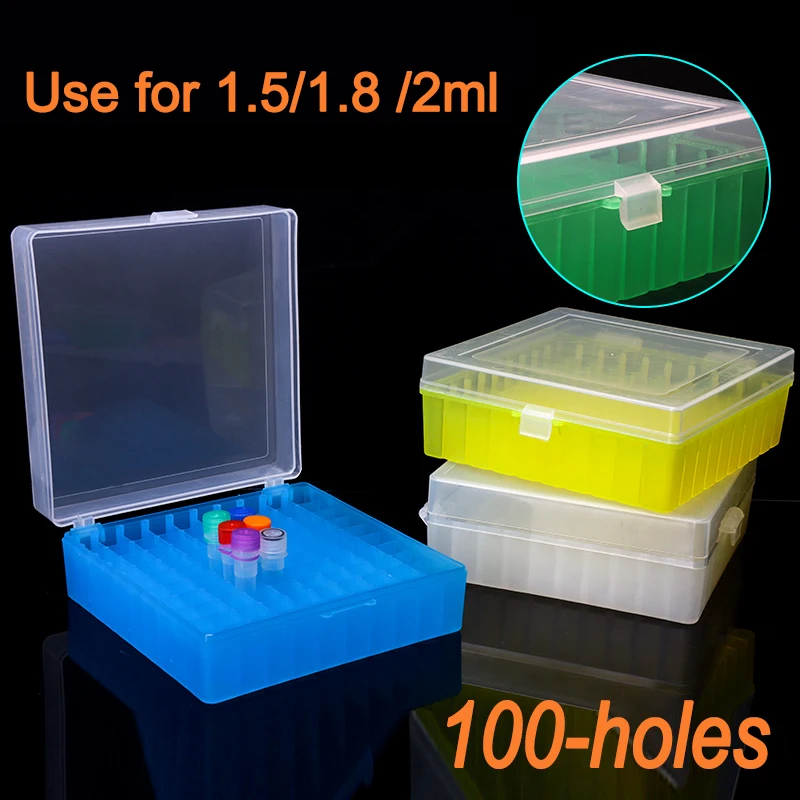 Plastic Test Tubes Test Tube Box Centrifuge Tube Storage Box Cryotube Boxes Portable Sample Frozen For 1.5ml 1.8ml 2ml