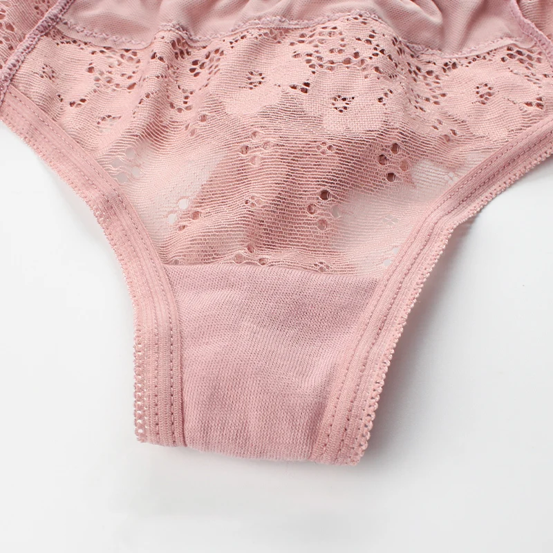 3Pcs/Lot Women‘s Sexy Lace Lingerie Temptation Low-waist Panties Embroidery Thong Hollow Out Breathable G-string Underpants