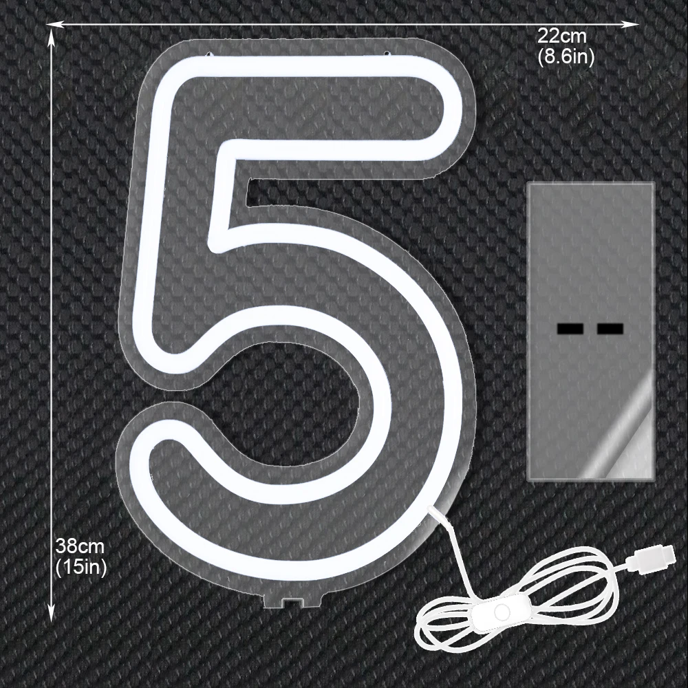 Rielmox Numero Tenda Luminoso 1,2 M - Decorazione Fai Da Te Per Compleanni E Feste
