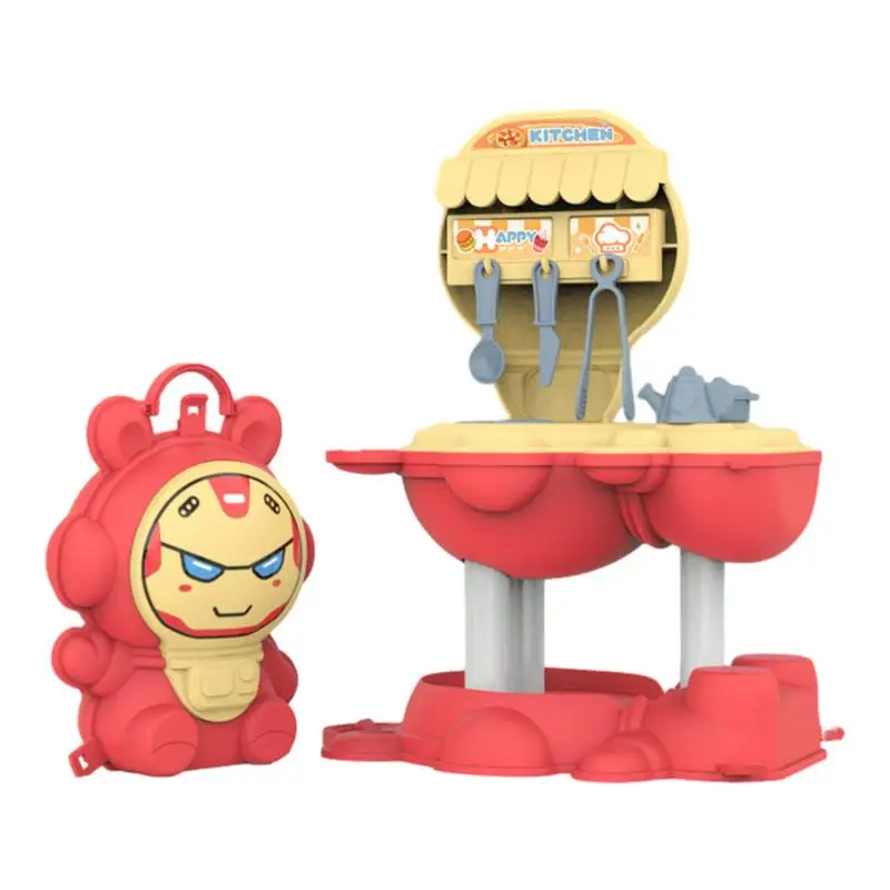 

Kitchen Pretend Play Kit Kitchen Accessories And Cooking Utensils Portable Kitchen Playset With Pretend Kitchen Toys For Boys