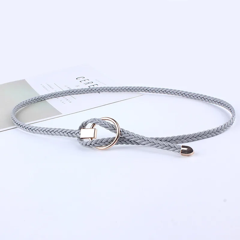 Belts Women Rope Braided Waist Belt Braided Belt Round Buckle