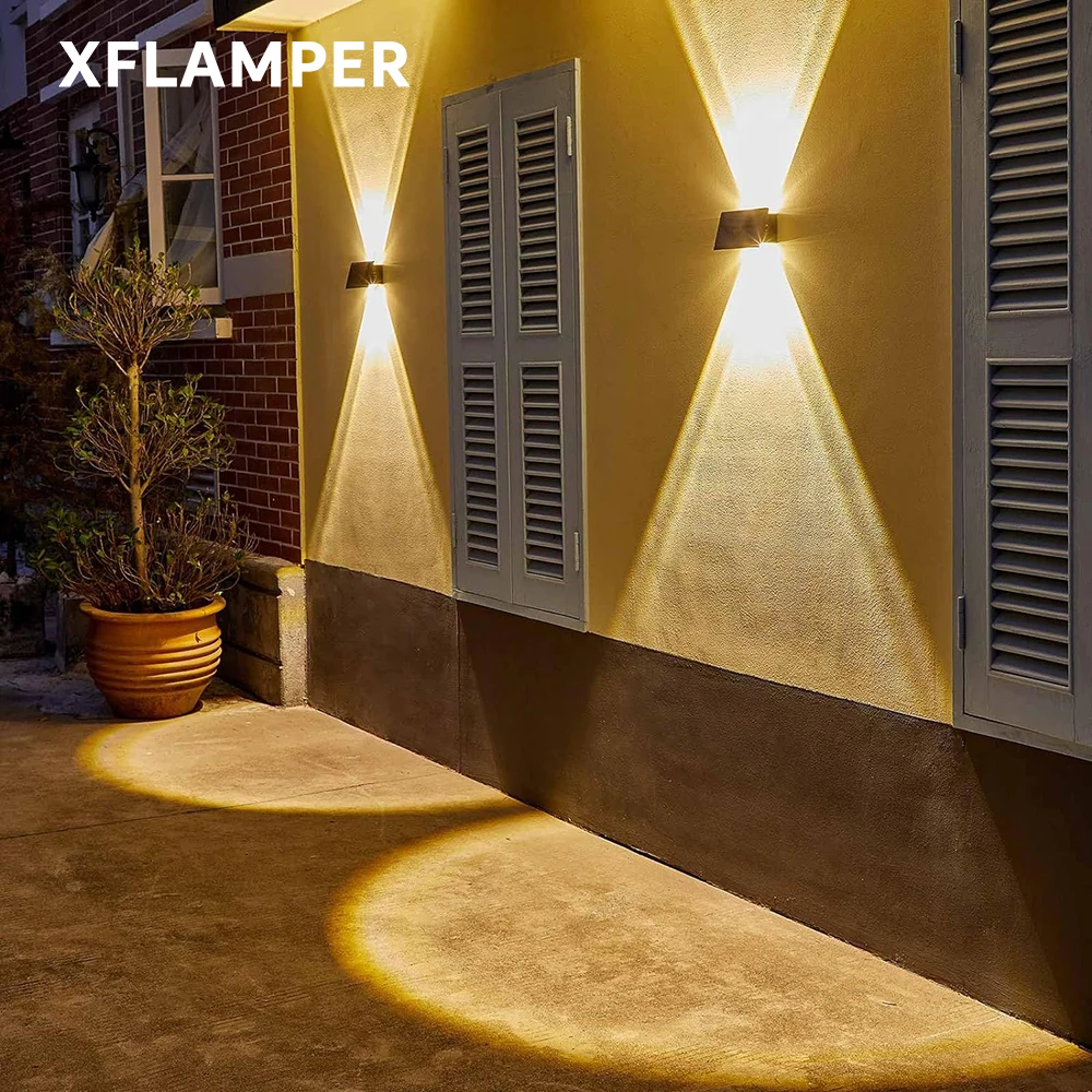 Super Heldere Zonne-Verlichting Up Down Outdoor Waterdichte Wandlamp Voor Tuin Veranda Hek Decoratie