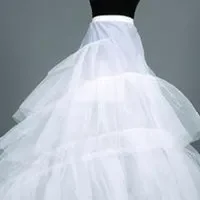 Hot Sell Vintage Spandex Waist A Line Underskirt Petticoat Three Layer Long Train Wedding Party Evening Prom Dress Slip