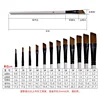 12pcs Nylon Hair Wooden Handle Watercolor Paint Brush Pen Set for Learning Diy Oil Acrylic Painting Art Paint Brushes Supplies 2