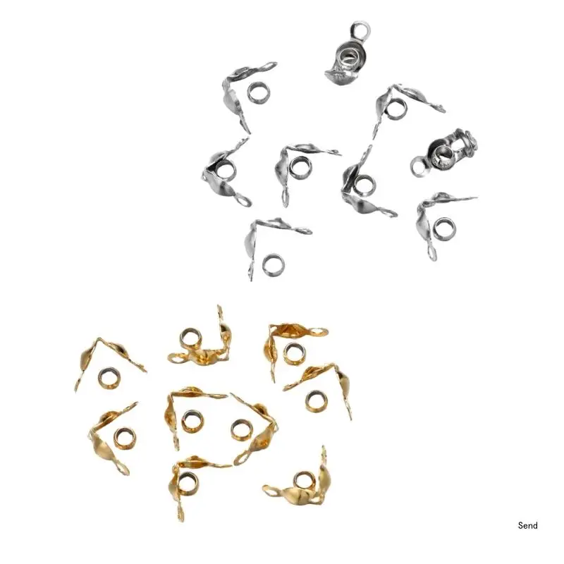 

100 шт., обжимные наконечники для шариковой цепи, универсальный разъем, компоненты, принадлежности для изготовления ювелирных