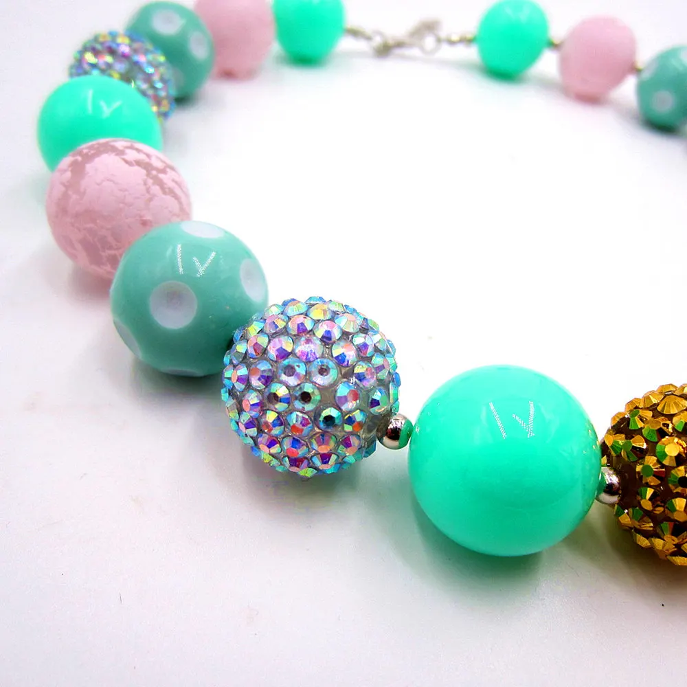 1 Set Blue 20mm Bubblegum Beads DIY Beaded Necklace Bracelet Making Kit for  Women Children Keychain Jewelry DIY Supplies Gifts - AliExpress