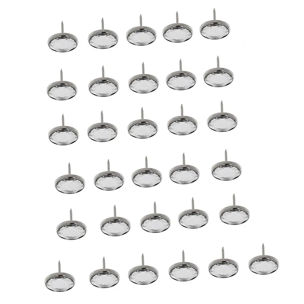 25x 20/22mm 다이아몬테 크리스탈 유리 버튼 실내 장식 헤드보드 소파 버튼