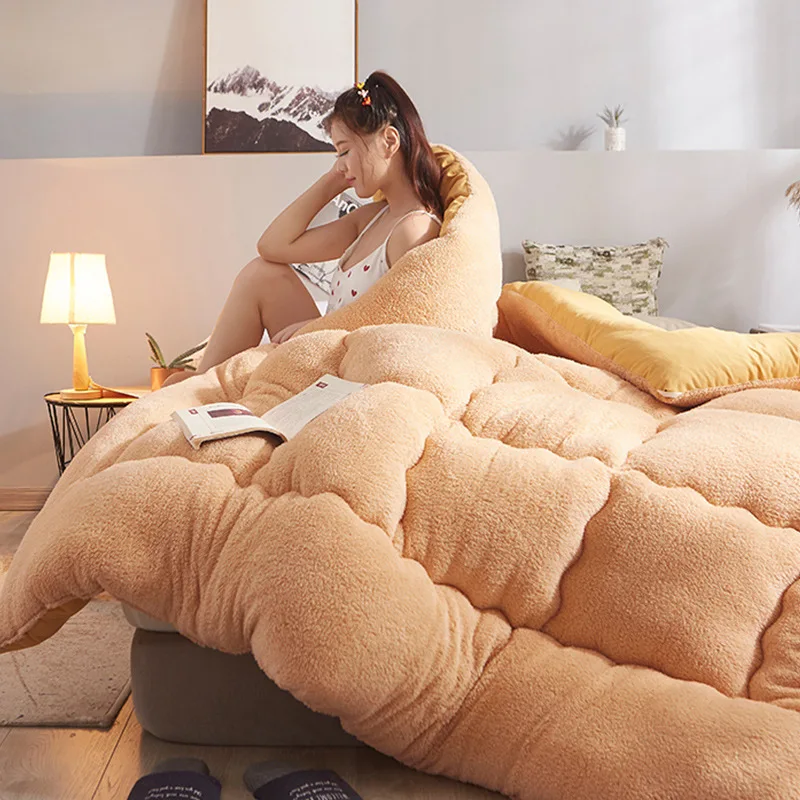 Winter Bed Blankets Thick Warm Soft Sofa Blanket Weighted Heavy Fluffy Throw  Blanket Adult Kids Comforter Quilt Double Blanket - AliExpress