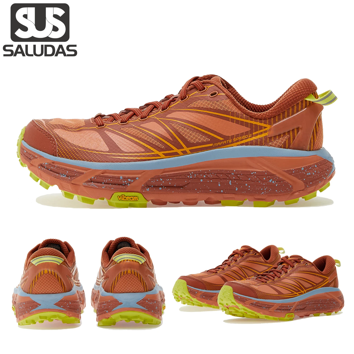 

SALUDAS Mafate Speed 2 Running Shoes Original Thick Sole Cushioning Road Jogging Sneakers Men and Women Casual Trekking Shoes