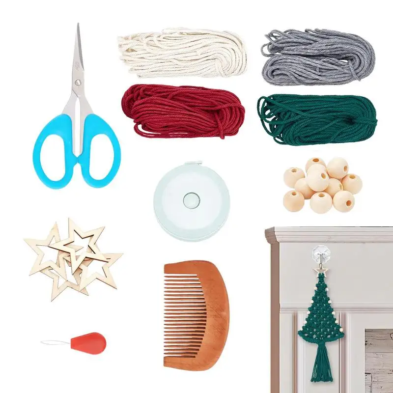 Christmas Macrame Kit 4 Pezzi Macrame Kit Per Bambini Macrame Ornamenti Natalizi Kit Albero Di Natale Fai Da Te Con Step By Step Tutorial