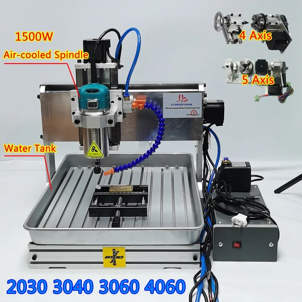 LYF 2030 3040 3060 4060 CNC彫刻機 1500W 3軸 4軸 5軸 CNC木材 