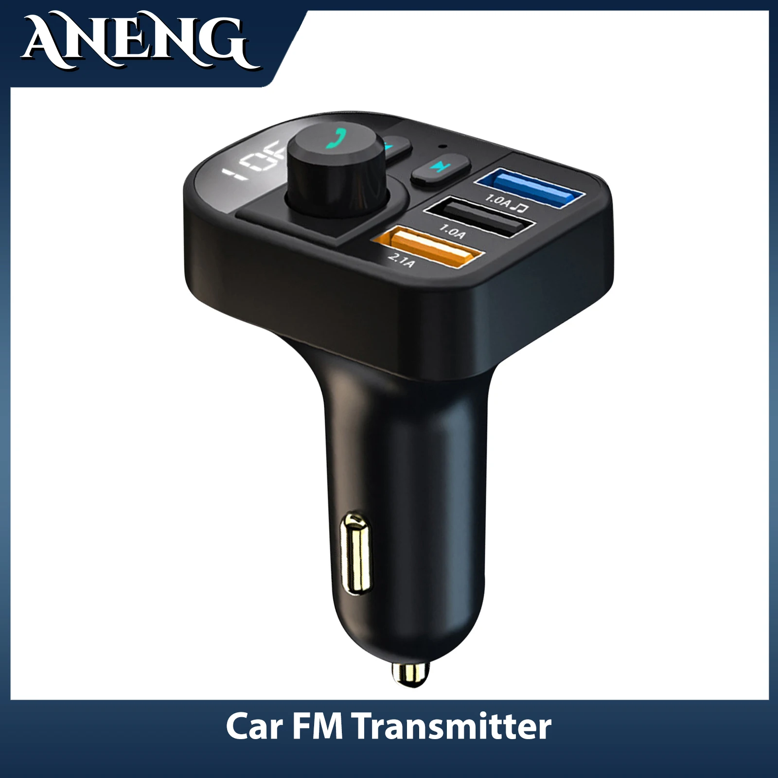 

Car FM Transmitter Universal Handsfree Call 3 USB Ports Car MP3 Player Bluetooth Radio Receiver Car Charger